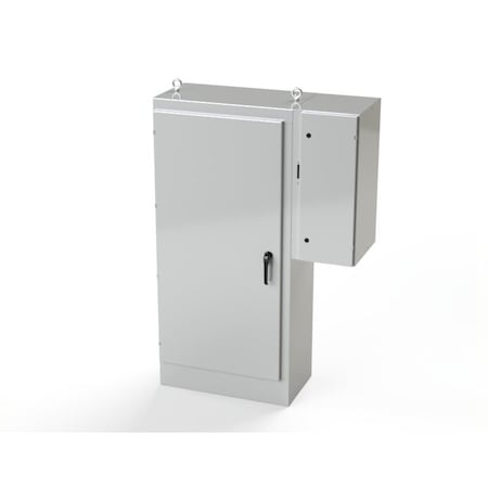 Saginaw Control & Engineering 3 Point Latch with Padlock Handle Electrical Enclosures, 72 in H, 18 in D, 33-1/2 in W SCE-72XD3418